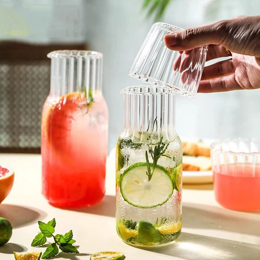 Water Pitcher With Glass On Top